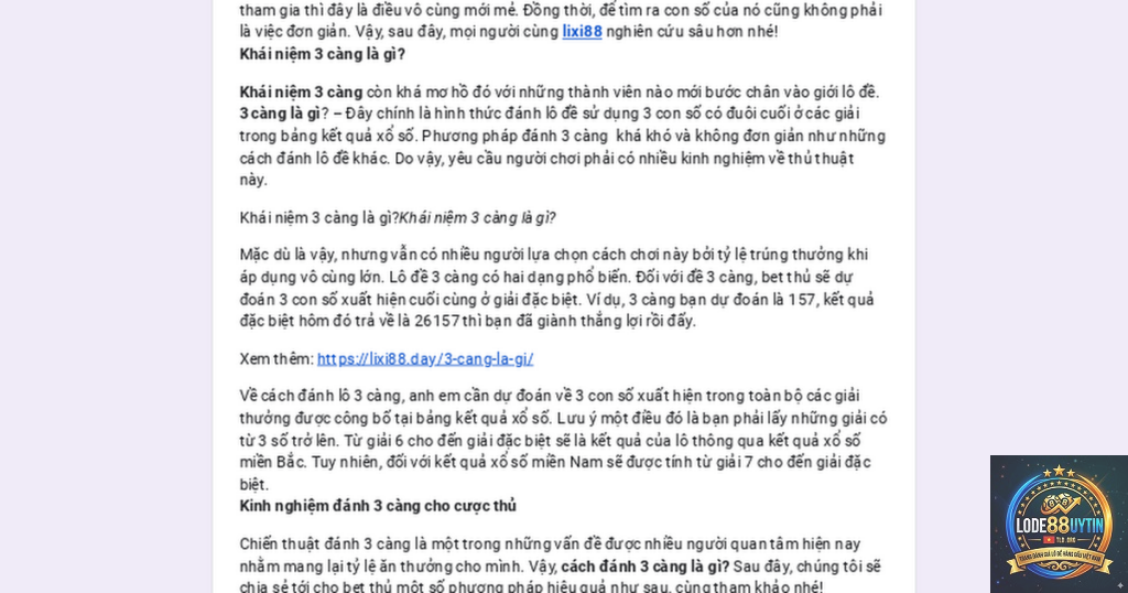 đề ba càng là gì
